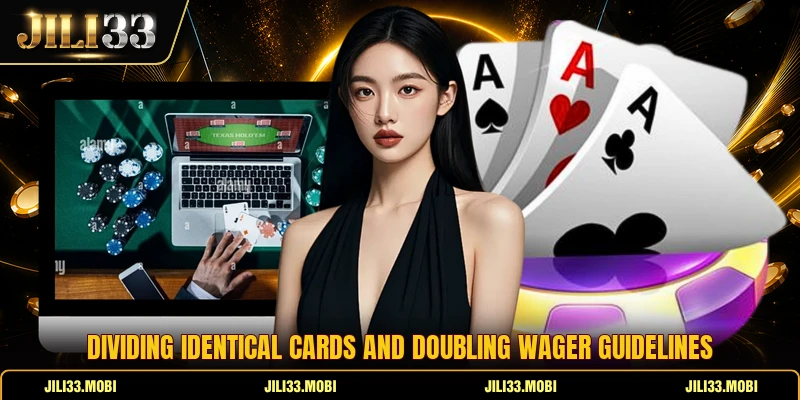 Dividing identical cards and doubling wager guidelines