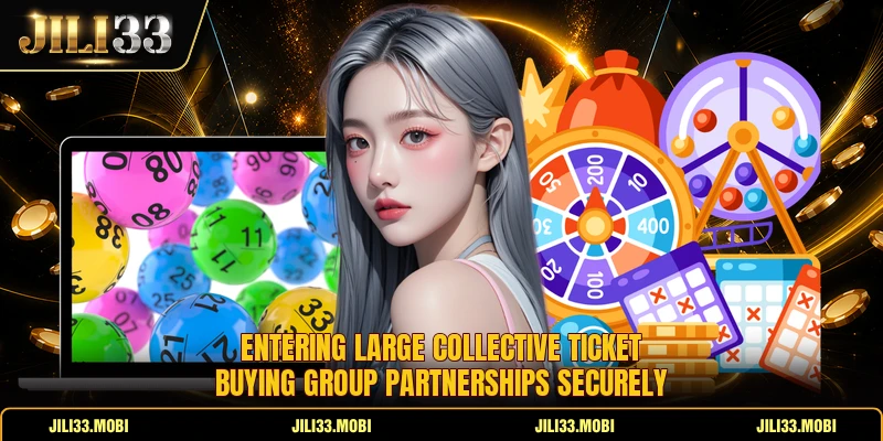 Entering large collective ticket buying group partnerships securely