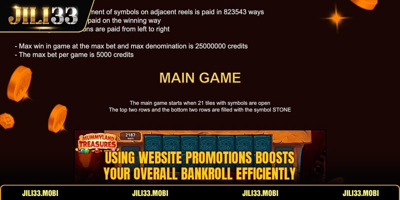 Using website promotions boosts your overall bankroll efficiently Using website promotions boosts your overall bankroll efficiently